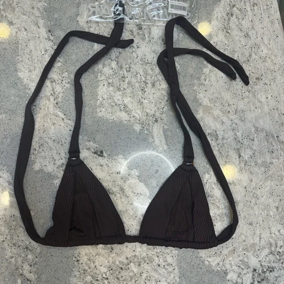 Monday Swimwear Morocco Top in Expresso Rib Size V - Picture 5 of 8